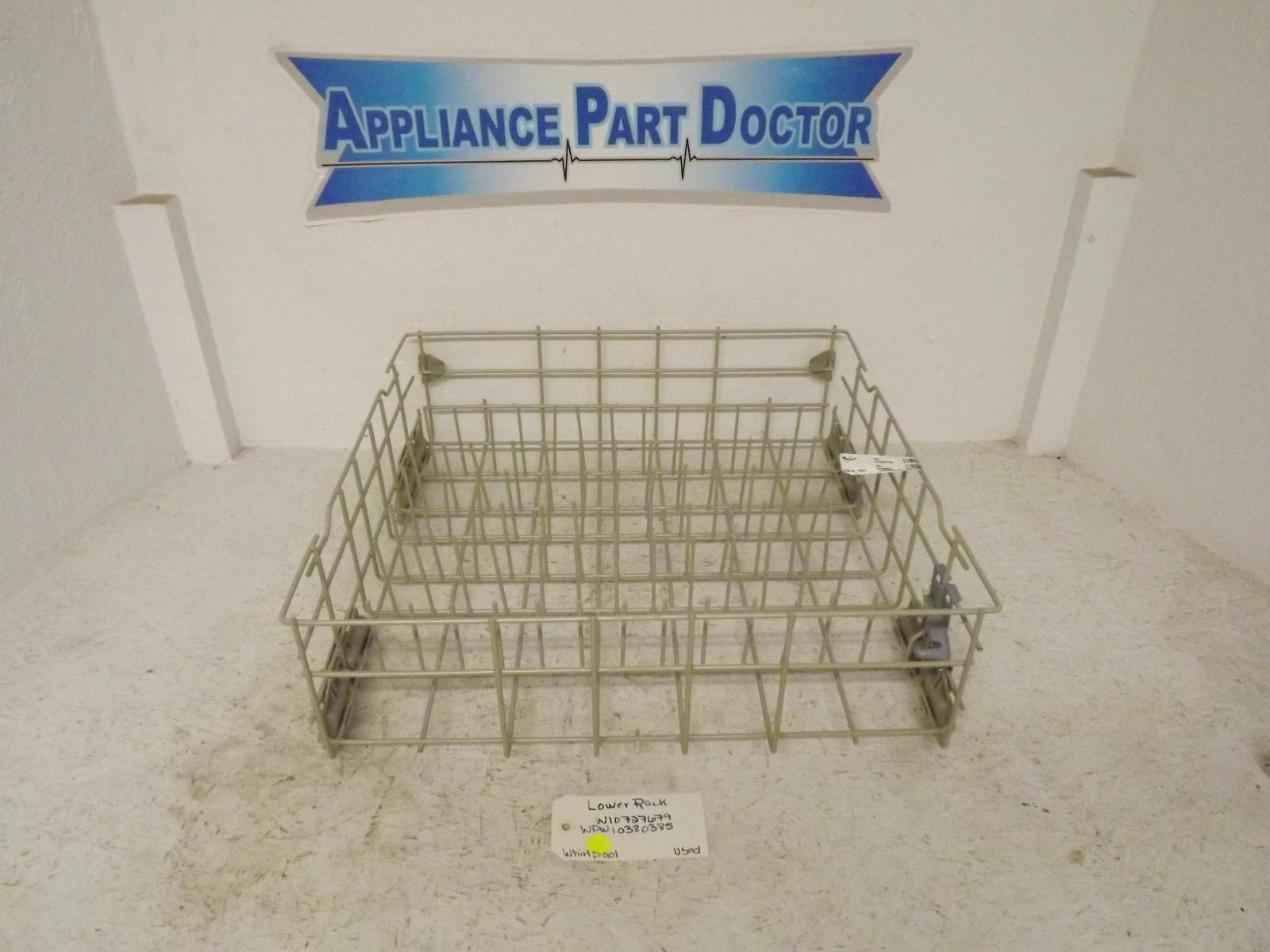 Whirlpool Dishwasher W10727679 WPW10380385 Lower Rack Used Whirlpool Dishwasher W10727679 WPW10380385 Lower Rack Used